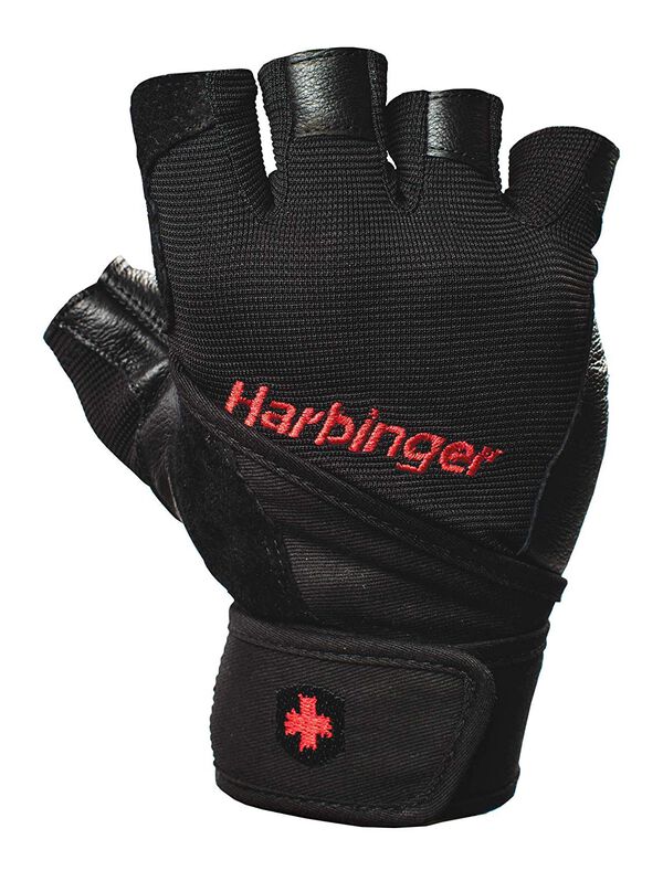 Harbinger Men's Pro Wristwrap Weightlifting Gloves Black – Brine