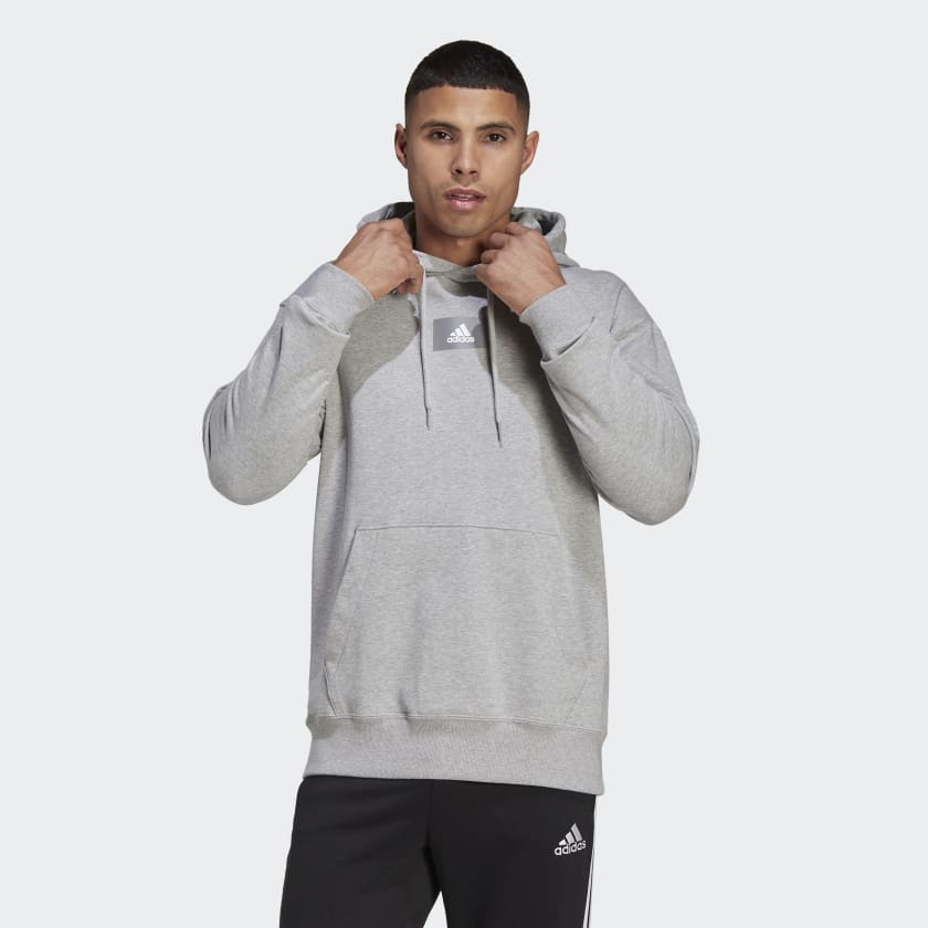 Adidas Hoodie FeelVivid – French Terry Cotton Essentials Sporting Shoulder Goods Drop Brine
