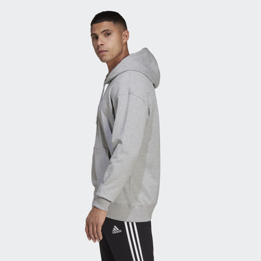 Adidas Essentials FeelVivid Cotton French Drop Brine – Terry Goods Shoulder Sporting Hoodie
