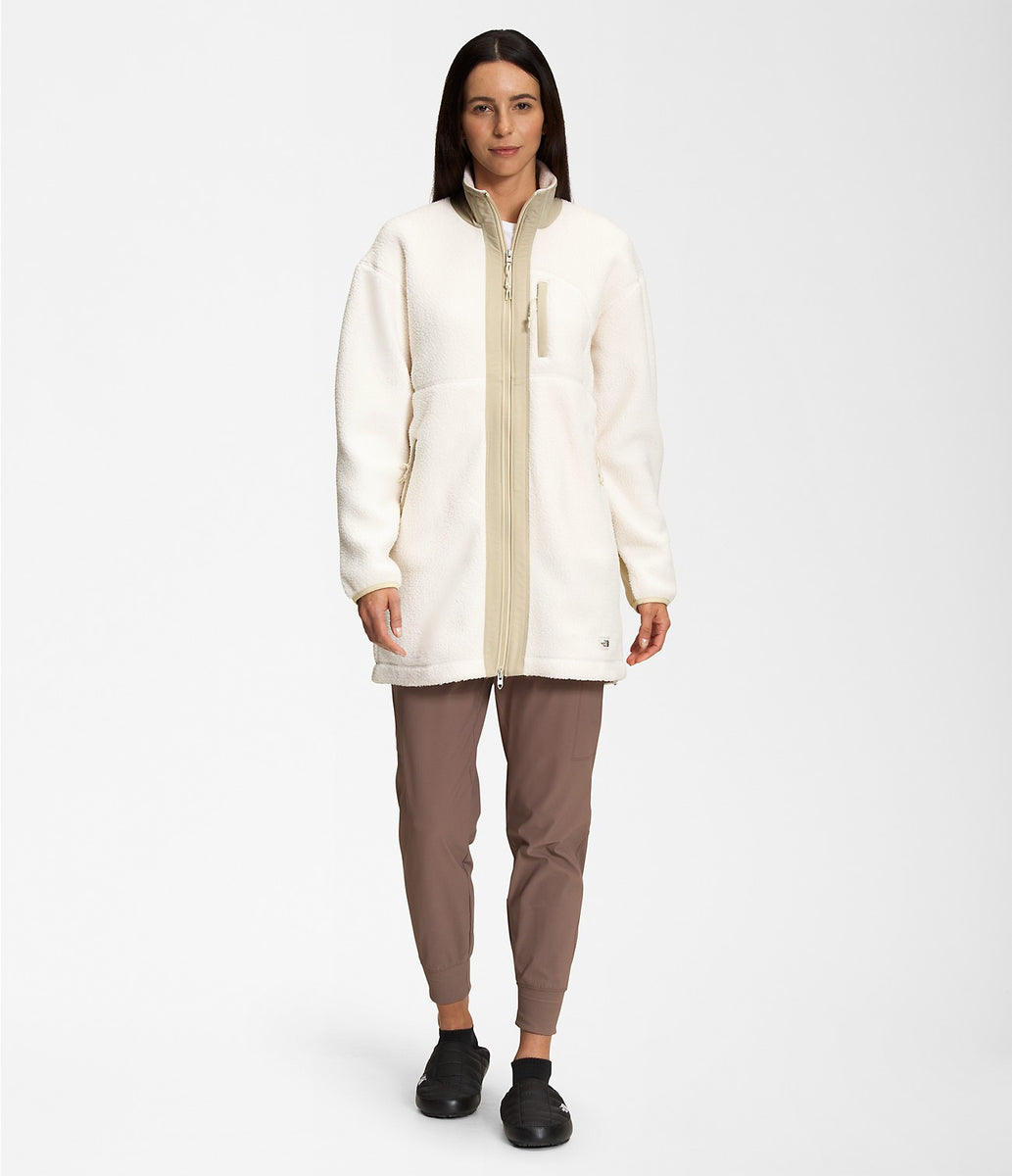 North Face Women's Cragmont Fleece Gardenia White Zip Pockets Vest
