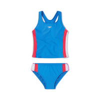 Girls Speedo Color-Block Tankini Set