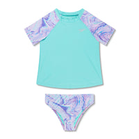 Speedo Girl's Short Sleeve Rashguard Set