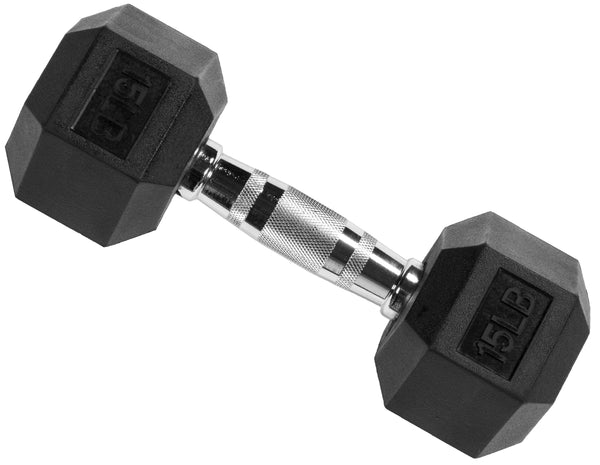VTX Rubber Encased 15# Dumbbell