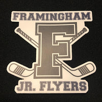 Die-cut JR. FLYERS stickers Size: 3" x 2.93"