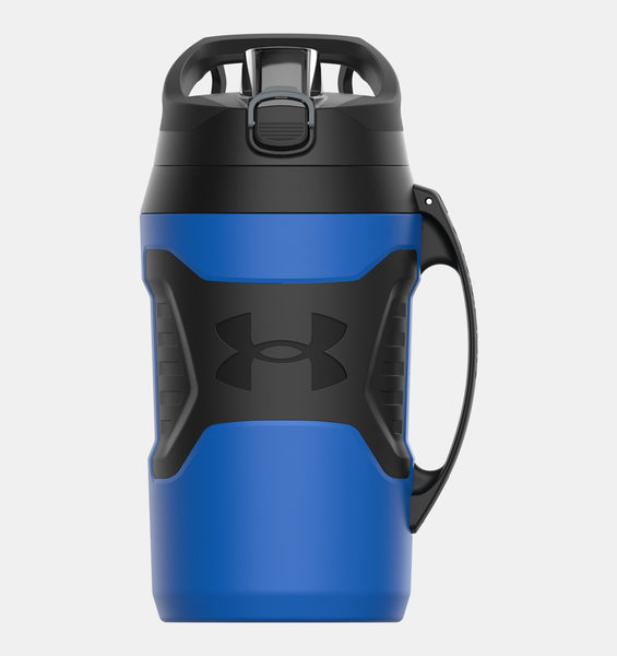 Under Armour Playmaker Sport Jug, Water Bottle with Handle,  Foam Insulated & Leak Resistant, 64oz, White/Blue Surf : Sports & Outdoors