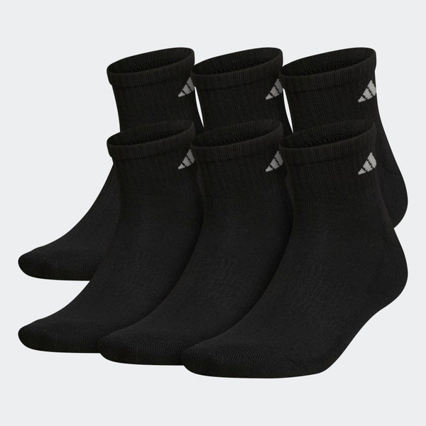 Adidas Men's Cushioned Quarter Socks - 6 Pack