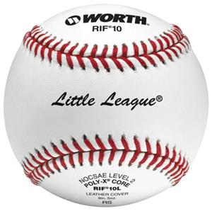 Worth 9" RIF 10 Little League Leather Baseballs